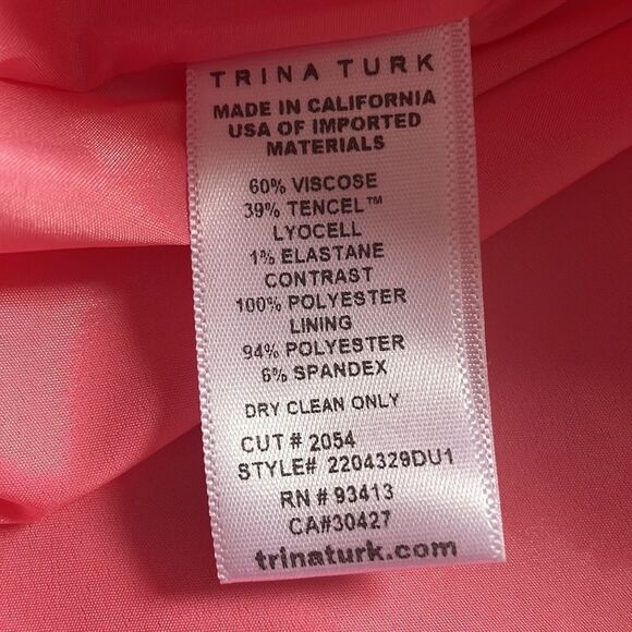 Trina Turk Ruffle Hem Berry Dress NWT - Picture 6 of 6